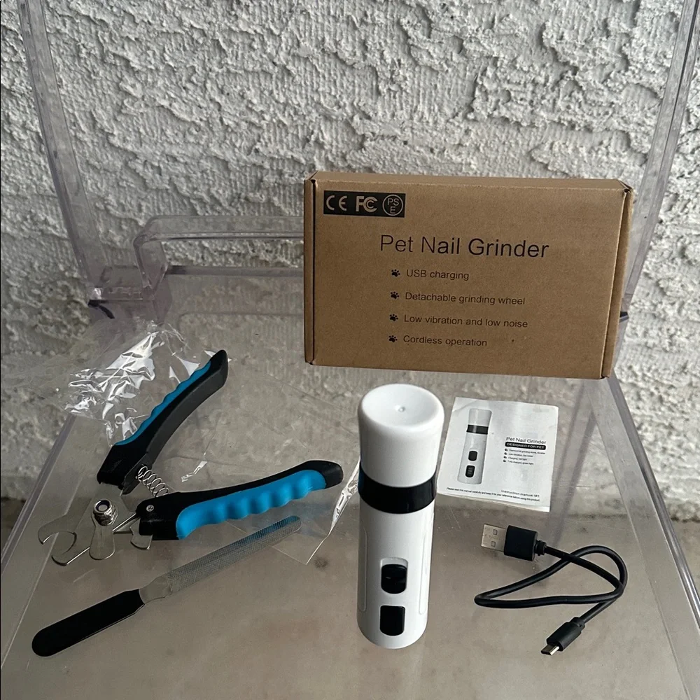 PawfectPawz™ Silent Cordless Nail Grinder with Clipper & filer-new set in a box